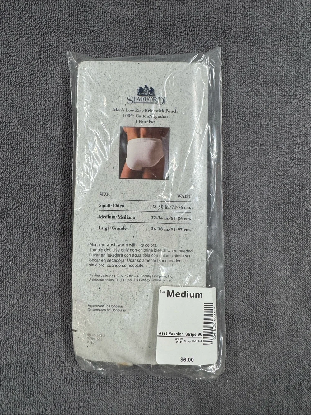 Rare vintage men's Stafford low rise pouch brief - Picture 6 of 8